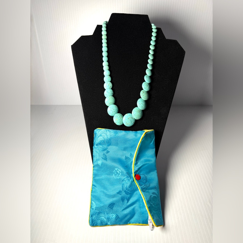 Jay King Turquoise Beaded Graduated Disc Necklace